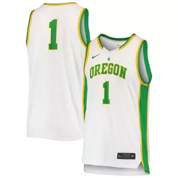 Женская баскетбольная майка Nike #1 White Oregon Ducks Replica