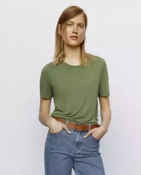 Женская базовая футболка Object, зеленый