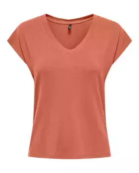 Женская базовая футболка с коротким рукавом Only, цвет Salmn