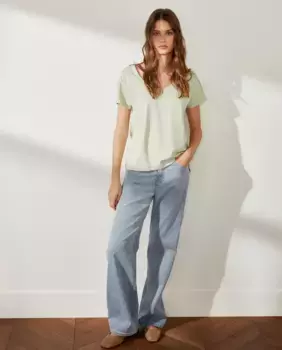 Женская базовая футболка с коротким рукавом Southern Cotton, цвет Verde Salvia