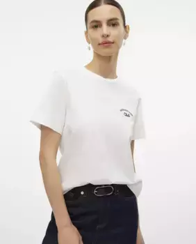 Женская базовая футболка с коротким рукавом Vero Moda, белый