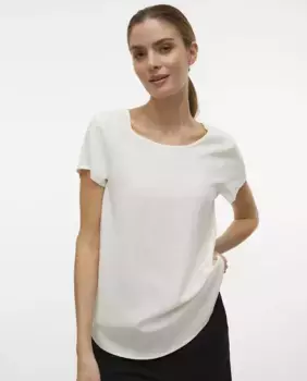 Женская базовая футболка с коротким рукавом Vero Moda, белый