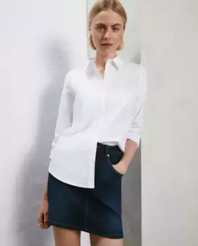 Женская базовая рубашка-оксфорд Easy Wear, цвет Blanco Roto