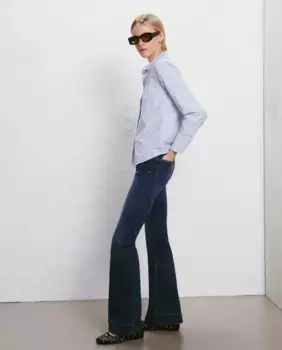 Женская базовая рубашка-оксфорд Easy Wear, цвет Azul Cielo