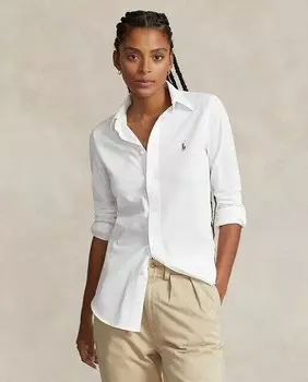 Женская базовая рубашка с логотипом Polo Ralph Lauren, белый