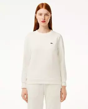 Женская базовая толстовка с круглым вырезом Lacoste, белый