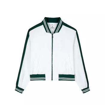 Женская бейсбольная куртка Anta Papyrus White/Mycelium Green