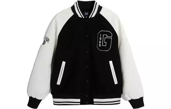 Женская бейсбольная майка GAP, цвет Black and White