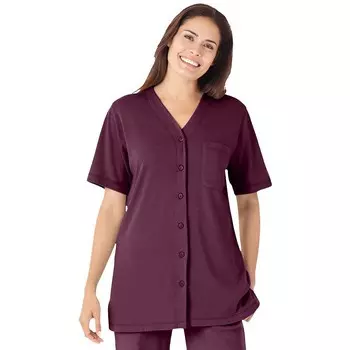 Женская бейсбольная туника с короткими рукавами на 7 дней больших размеров для женщин Woman Within, цвет Deep Claret