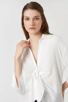 Женская белая блузка Koton, экрю