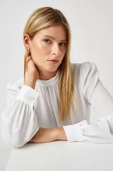 Женская белая блузка Koton, экрю