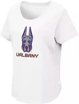 Женская белая футболка Colosseum Albany Great Danes