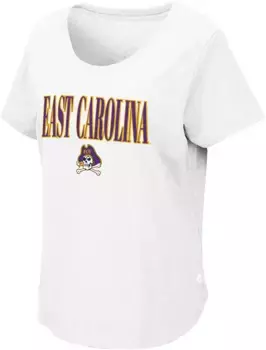 Женская белая футболка Colosseum East Carolina Pirates