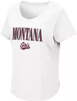 Женская белая футболка Colosseum Montana Grizzlies