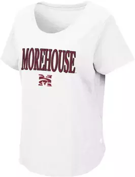 Женская белая футболка Colosseum Morehouse College Maroon Tigers