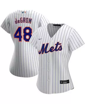 Женская белая футболка Jacob Degrom New York Mets Home Replica Player Nike, белый