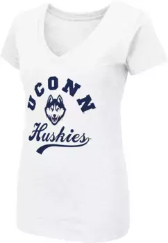 Женская белая футболка Playbook Colosseum Connecticut Huskies