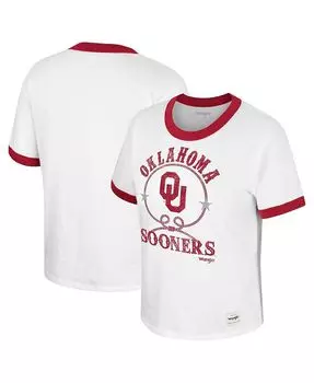 Женская белая футболка с эффектом потертости Oklahoma Doesn's x Wrangler Freehand Ringer Colosseum, белый