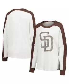 Женская белая футболка с длинным рукавом San Diego Padres Premier Caribou '47 Brand, белый