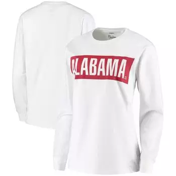 Женская белая футболка с длинными рукавами Pressbox Alabama Crimson Tide Big Block Whiteout