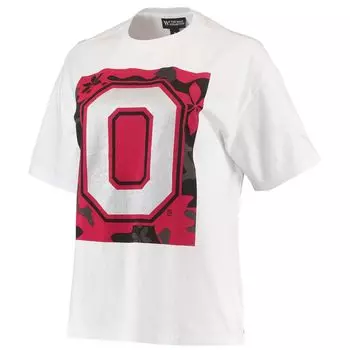Женская белая футболка с камуфляжным принтом The Wild Collective Ohio State Buckeyes