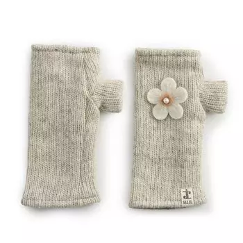 Женская белая грелка для рук SIJJL с цветочным принтом и бисером SIJJL