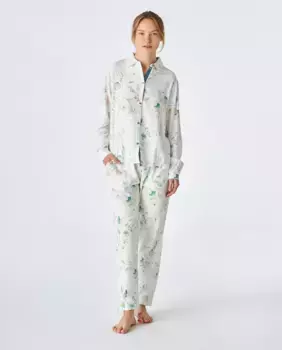 Женская белая хлопковая пижама с принтом J&J Brothers