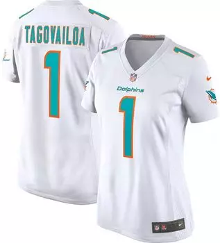 Женская белая игровая майка Nike Miami Dolphins Tua Tagovailoa #1