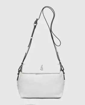 Женская белая кожаная сумка через плечо Abbacino, белый