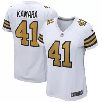 Женская белая майка Nike Alvin Kamara New Orleans Saints Alternate Game Player Nike