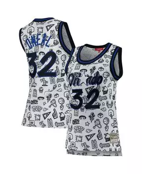 Женская белая майка Shaquille O'Neal Orlando Magic 1994 Doodle Swingman Mitchell & Ness, белый