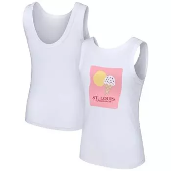 Женская белая майка St. Louis Cardinals Lindy в стиле Lusso