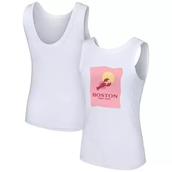 Женская белая майка в стиле Lusso Boston Red Sox Lindy