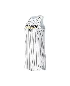 Женская белая ночная рубашка без рукавов в тонкую полоску San Diego Padres Reel Concepts Sport, белый