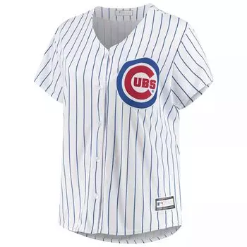 Женская белая продезинфицированная копия джерси команды Chicago Cubs больших размеров