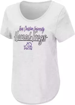 Женская белая промо-футболка Colosseum TCU Horned Frogs