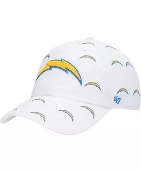 Женская белая регулируемая кепка Los Angeles Chargers Team Confetti Clean Up '47 Brand, белый