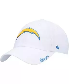 Женская белая регулируемая кепка с логотипом Los Angeles Chargers '47 Miata Clean Up '47 Brand, белый