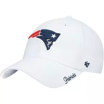 Женская белая регулируемая кепка с логотипом New England Patriots '47 Miata Clean Up