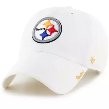 Женская белая регулируемая кепка с логотипом Pittsburgh Steelers Miata 2047 года