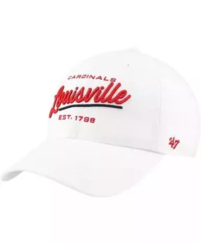 Женская белая регулируемая шляпа Louisville Cardinals Sidney Clean Up '47 Brand, белый