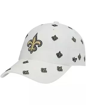 Женская белая регулируемая шляпа New Orleans Saints Confetti Clean Up '47 Brand, белый