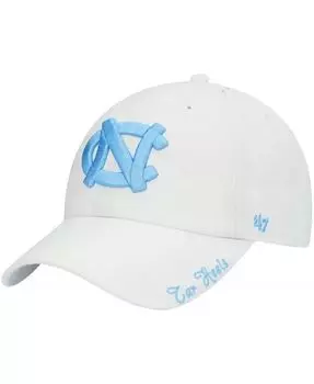Женская белая регулируемая шляпа с логотипом North Carolina Tar Heels Miata Clean Up '47 Brand, белый