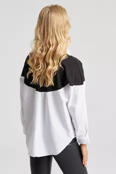 Женская белая рубашка с блоками Cool & Sexy, белый
