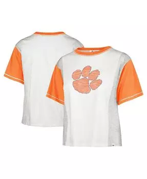 Женская белая рваная футболка Clemson Tigers Premier Tilda '47 Brand, белый