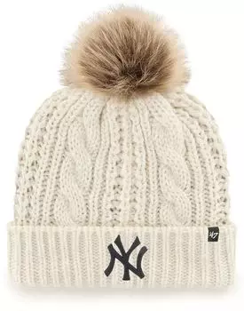 Женская белая вязаная шапка Meeko '47 New York Yankees