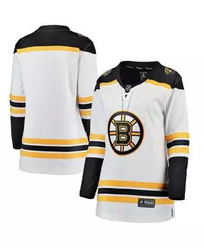 Женская белая выездная футболка с логотипом Boston Bruins Fanatics, белый