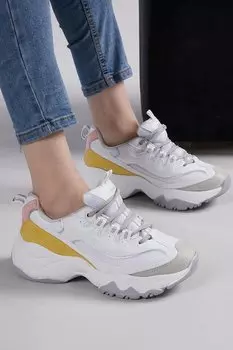 Женская белая желтая спортивная обувь Tb7040 TONNY BLACK