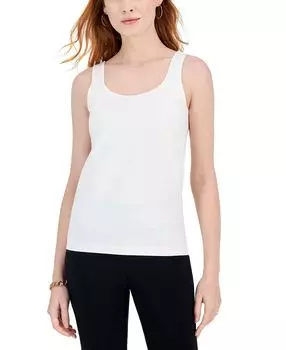 Женская бесшовная майка с круглым вырезом I.N.C. International Concepts, белый