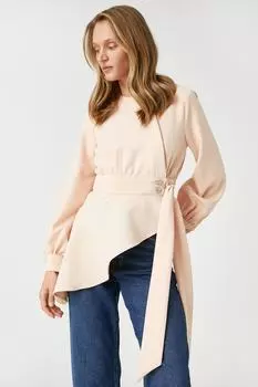 Женская бежевая блузка Koton, бежевый